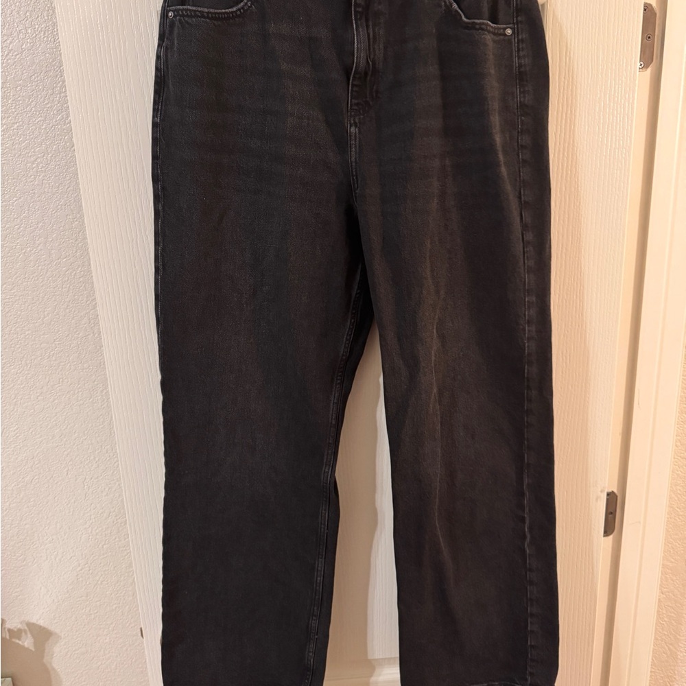 Charcoal Wide Leg Jeans